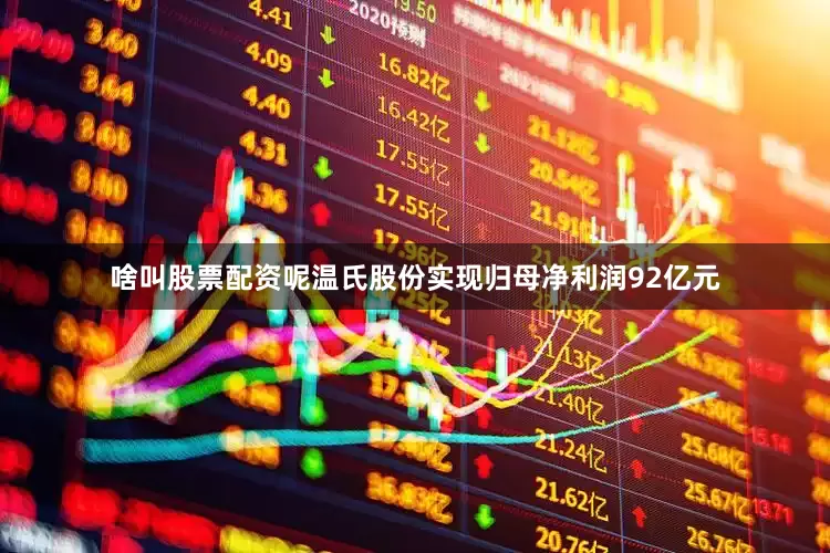 啥叫股票配资呢温氏股份实现归母净利润92亿元